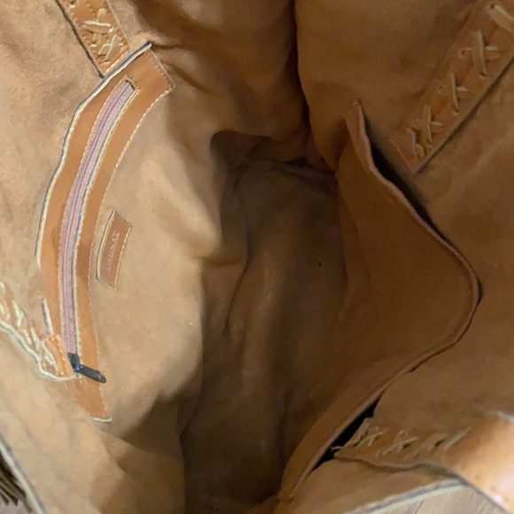 Genuine tan leather handbag - Picture 2 of 4